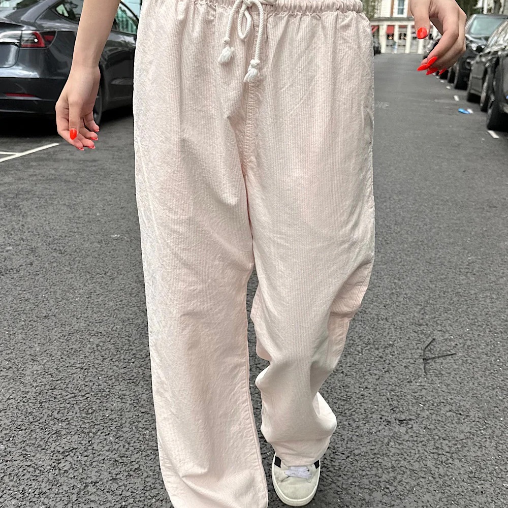 light pink striped Brandy Melville wide legged pants